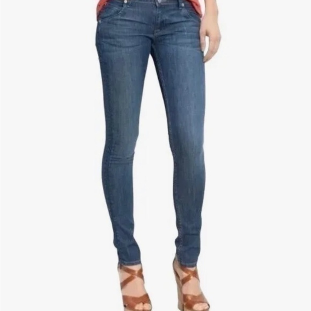 Hudson Collin Flap Skinny Jeans in Crete Dark Wash W422TIL Tencel Size 26.